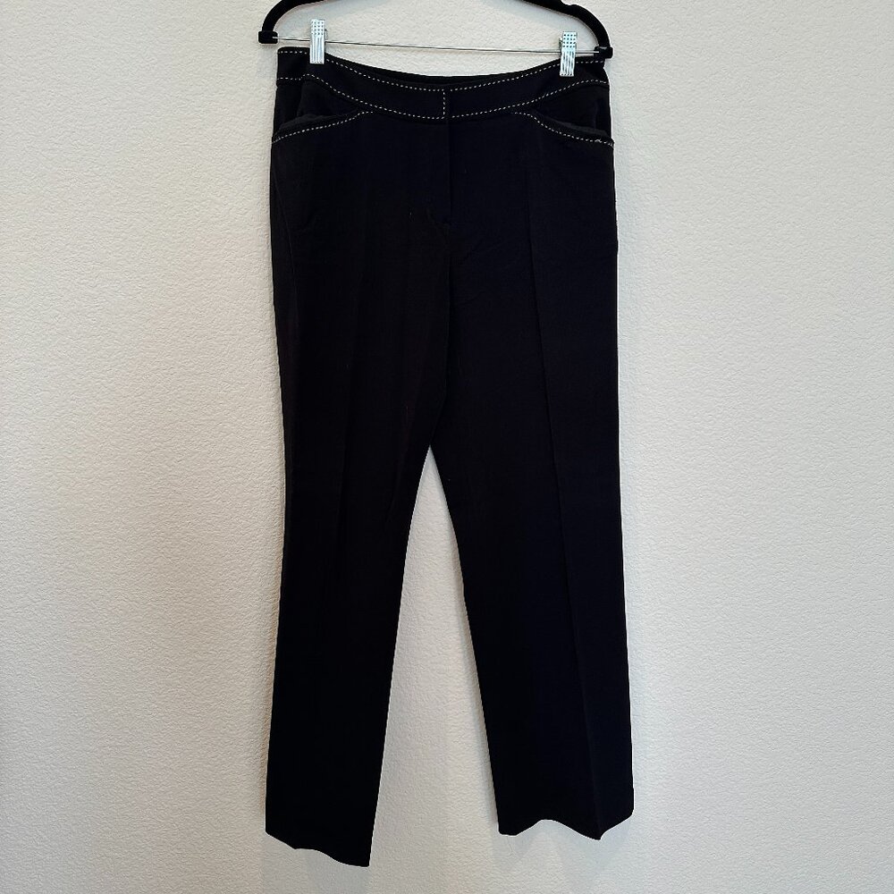 Grace Dane Lewis Black Trousers With Ticking Detail